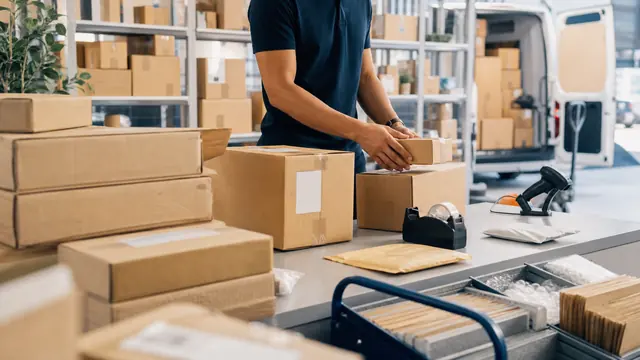 Encomendas organizadas para logística de e-commerce